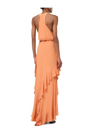 Gonna lunga a cascata Camelia color mandarino THE ANDAMANE | TM190337ATNS059TANGERINE